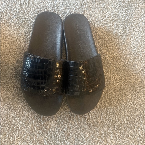 Freda Salvador Embossed Slide Sandals - Picture 3 of 5